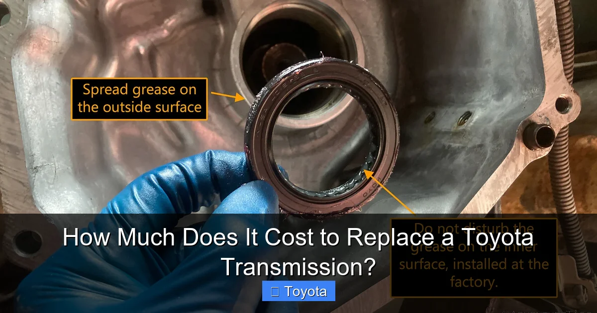 How Much Does It Cost to Replace a Toyota Transmission?