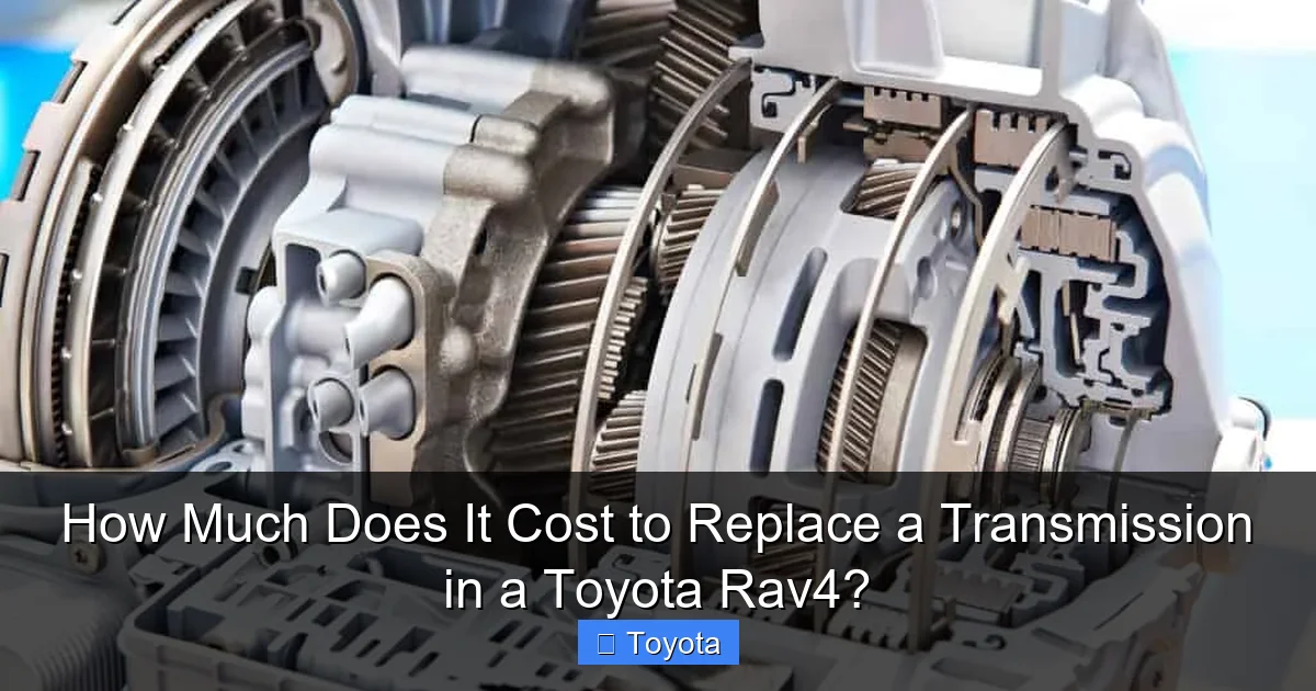 How Much Does It Cost to Replace a Transmission in a Toyota Rav4?
