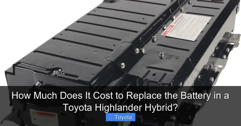 How Much Does It Cost to Replace the Battery in a Toyota Highlander Hybrid?