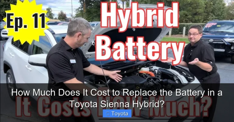 How Much Does It Cost to Replace the Battery in a Toyota Sienna Hybrid?
