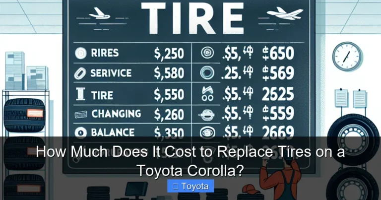 How Much Does It Cost to Replace Tires on a Toyota Corolla?