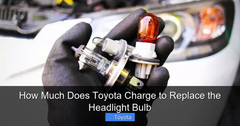 How Much Does Toyota Charge to Replace the Headlight Bulb