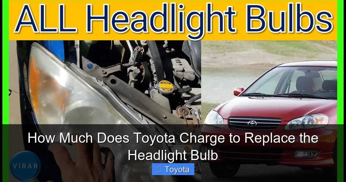 How Much Does Toyota Charge to Replace the Headlight Bulb