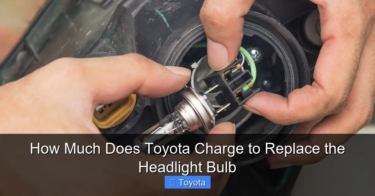 How Much Does Toyota Charge to Replace the Headlight Bulb