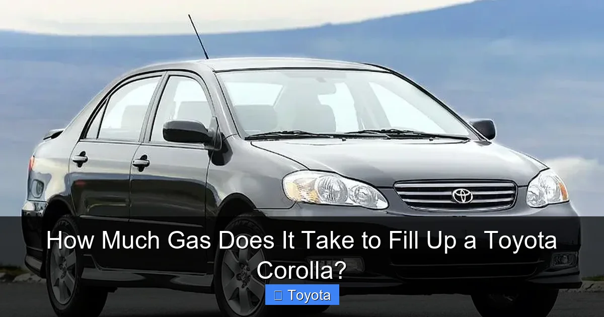 How Much Gas Does It Take to Fill Up a Toyota Corolla?