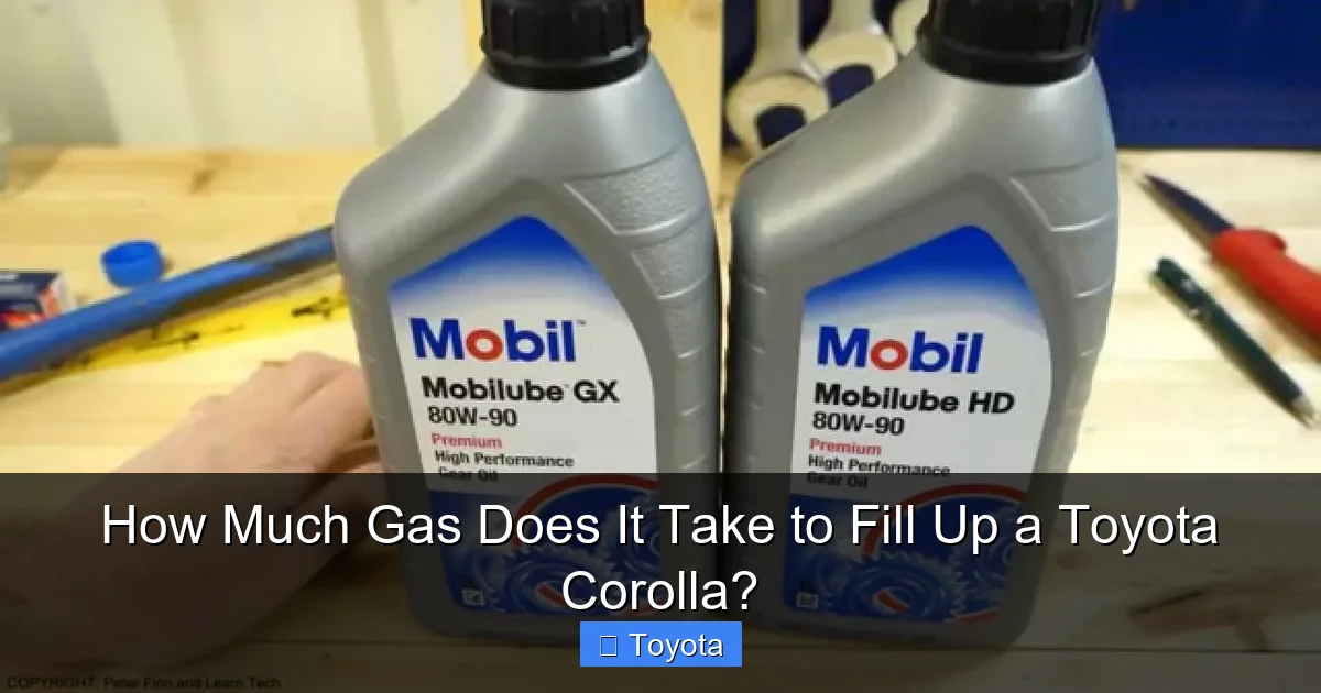 How Much Gas Does It Take to Fill Up a Toyota Corolla?