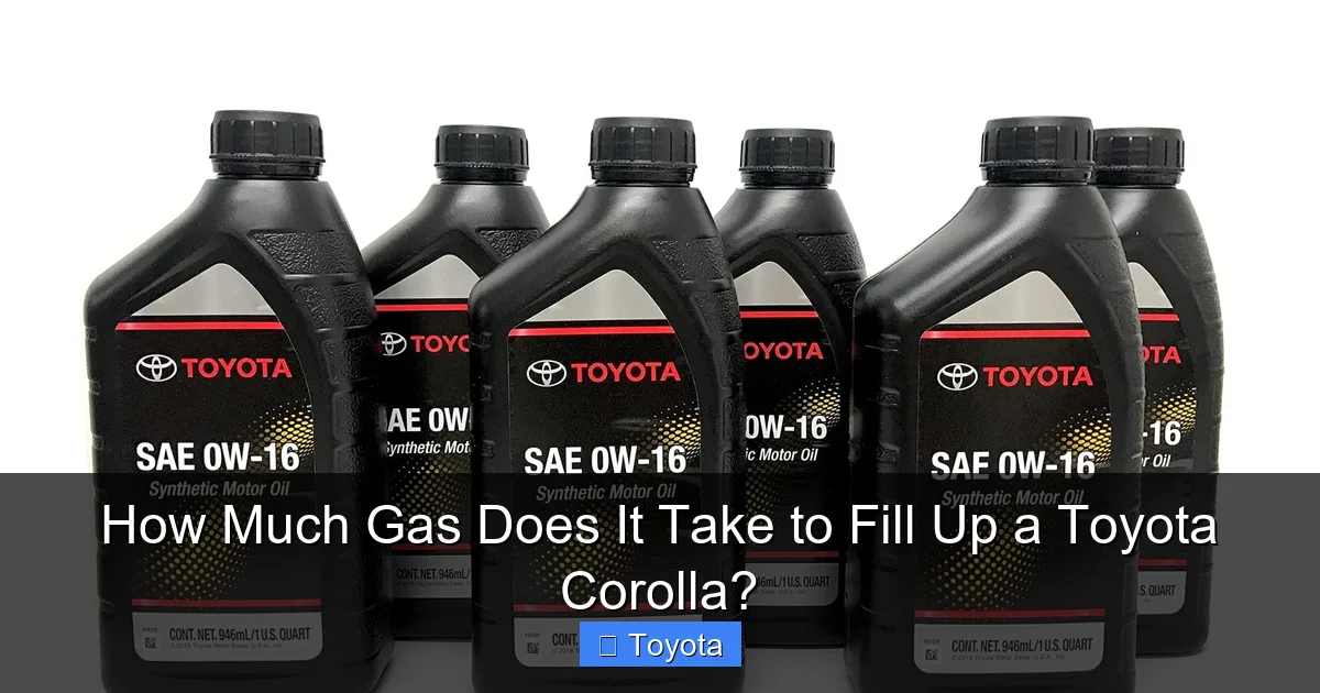 How Much Gas Does It Take to Fill Up a Toyota Corolla?