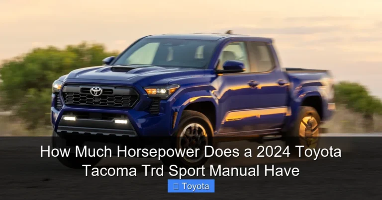 How Much Horsepower Does a 2024 Toyota Tacoma Trd Sport Manual Have
