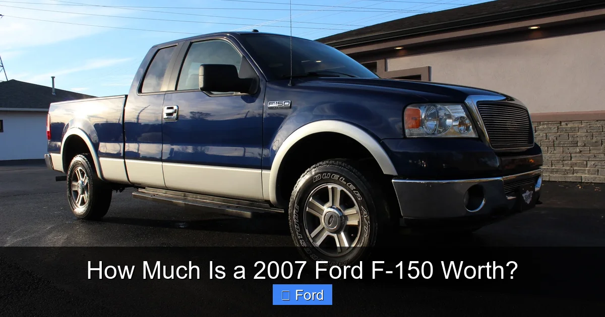 How Much Is a 2007 Ford F-150 Worth?