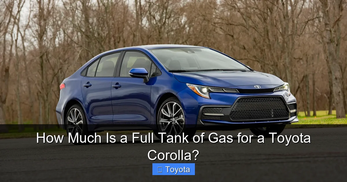 How Much Is a Full Tank of Gas for a Toyota Corolla?