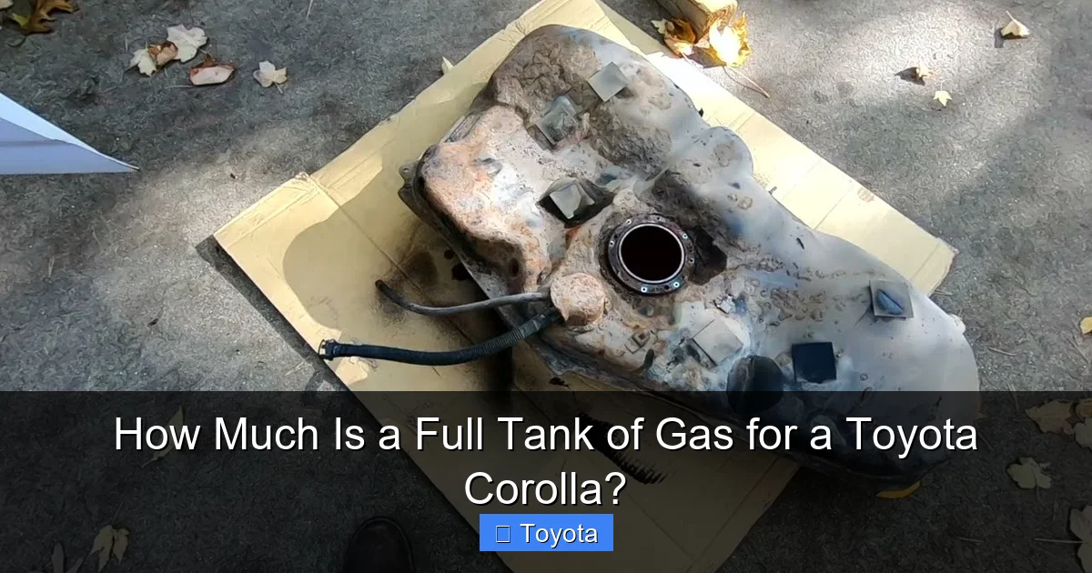 How Much Is a Full Tank of Gas for a Toyota Corolla?