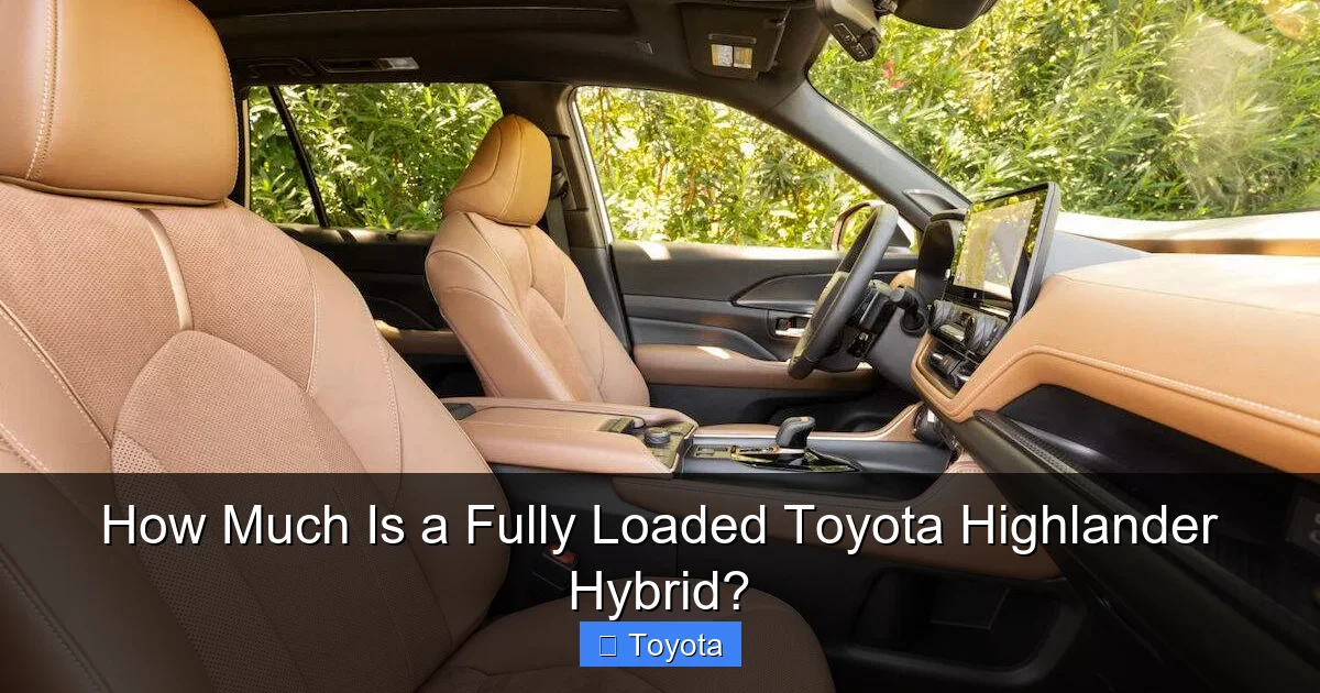 How Much Is a Fully Loaded Toyota Highlander Hybrid?