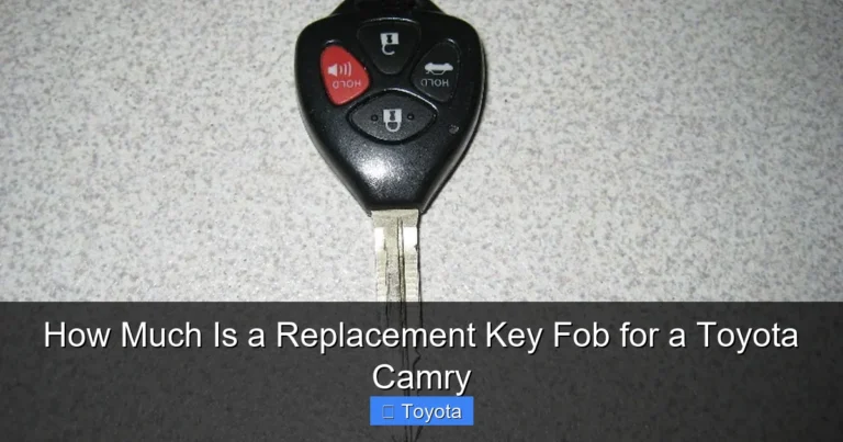 How Much Is a Replacement Key Fob for a Toyota Camry