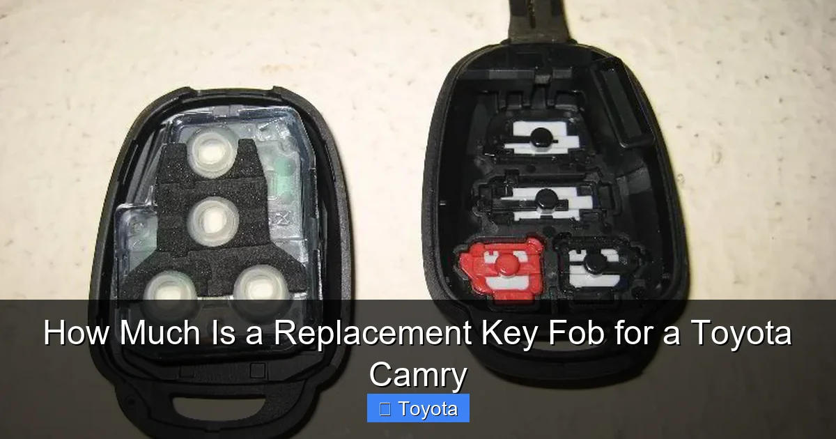 How Much Is a Replacement Key Fob for a Toyota Camry