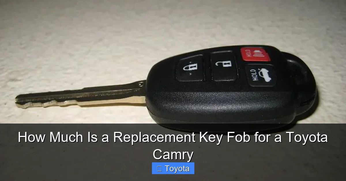 How Much Is a Replacement Key Fob for a Toyota Camry