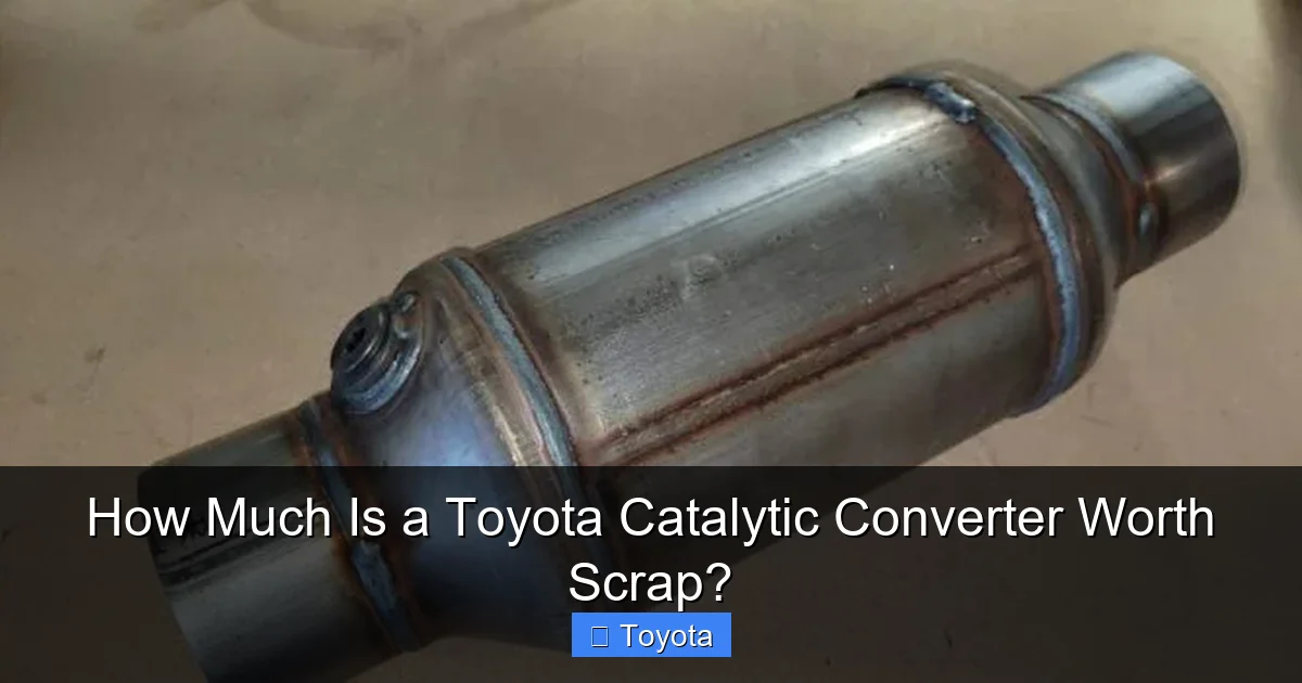 How Much Is a Toyota Catalytic Converter Worth Scrap?