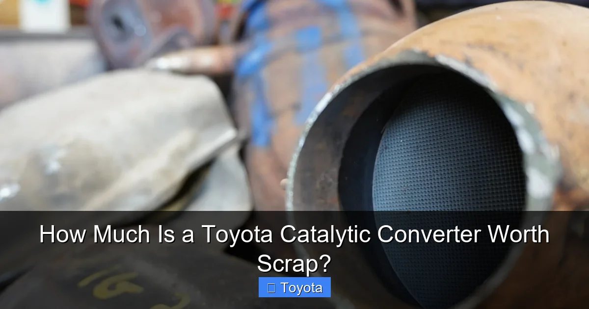 How Much Is a Toyota Catalytic Converter Worth Scrap?