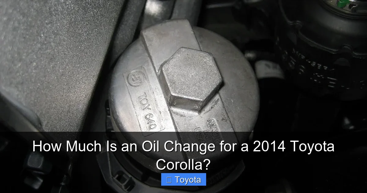How Much Is an Oil Change for a 2014 Toyota Corolla?
