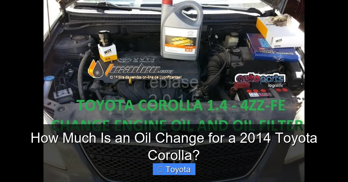 How Much Is an Oil Change for a 2014 Toyota Corolla?
