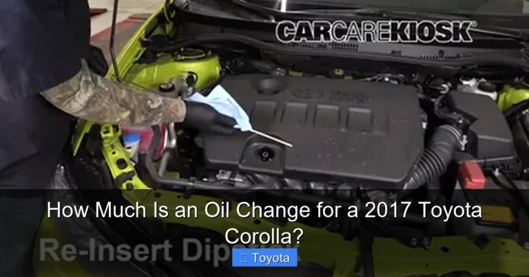 How Much Is an Oil Change for a 2017 Toyota Corolla?