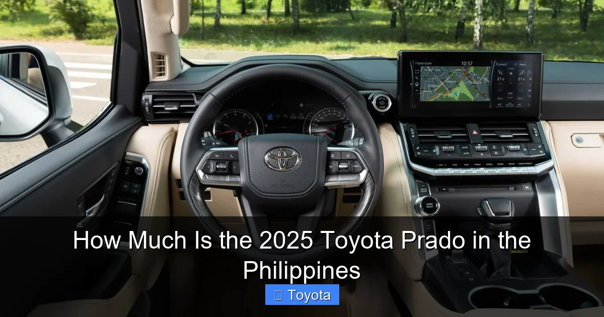How Much Is the 2025 Toyota Prado in the Philippines