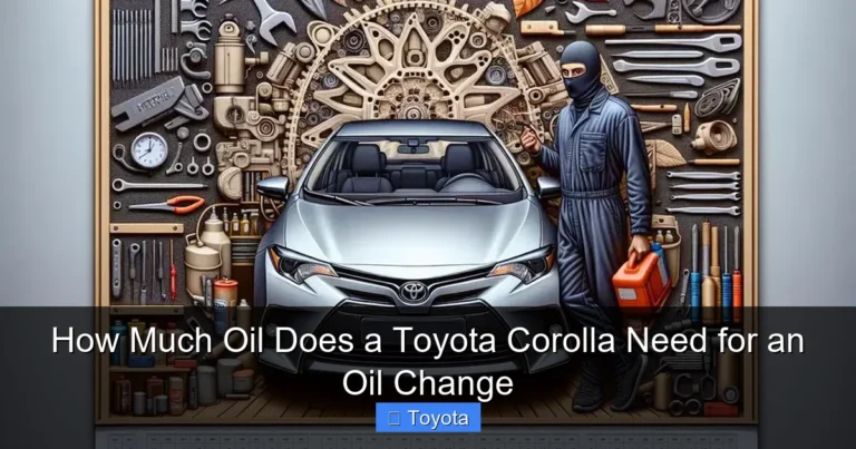 How Much Oil Does a Toyota Corolla Need for an Oil Change