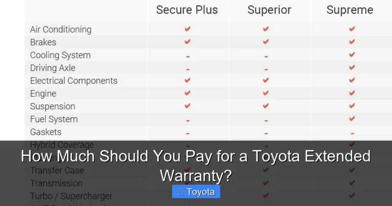 How Much Should You Pay for a Toyota Extended Warranty?
