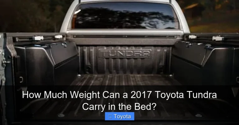How Much Weight Can a 2017 Toyota Tundra Carry in the Bed?