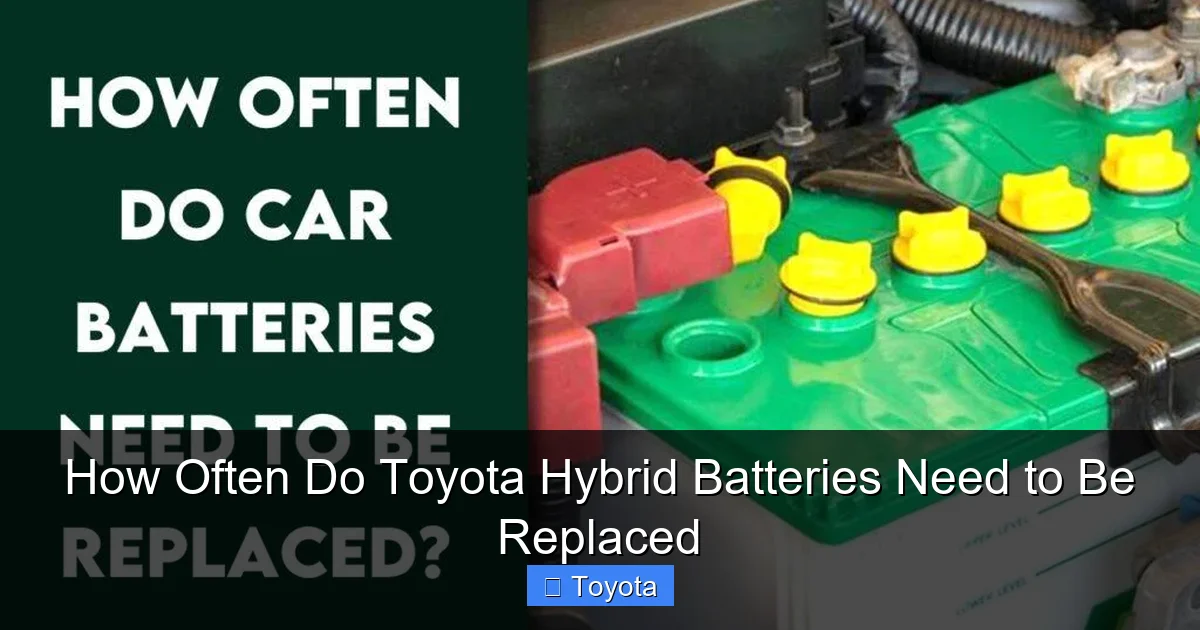 How Often Do Toyota Hybrid Batteries Need to Be Replaced