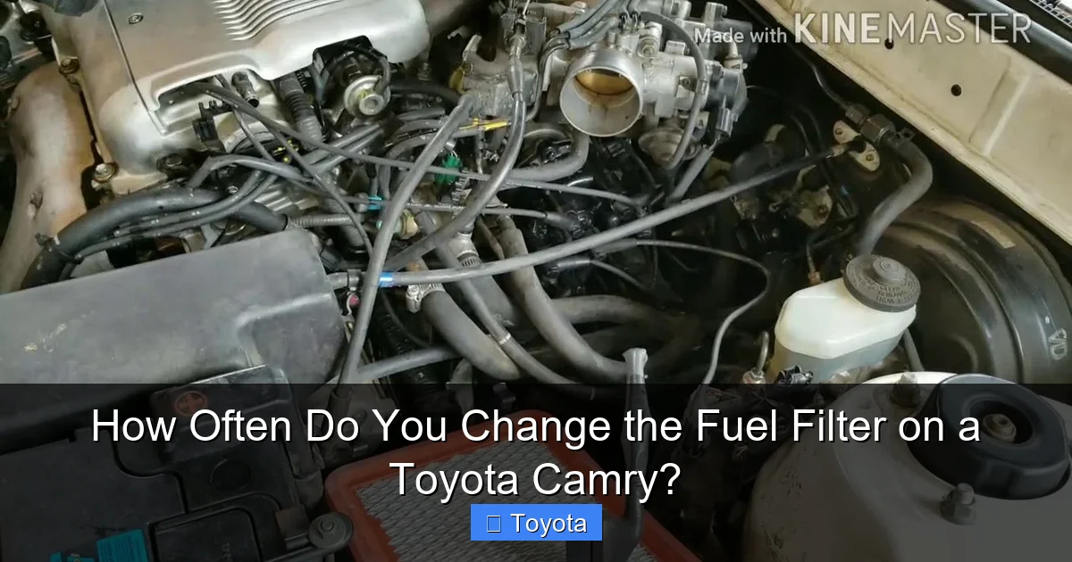 How Often Do You Change the Fuel Filter on a Toyota Camry?