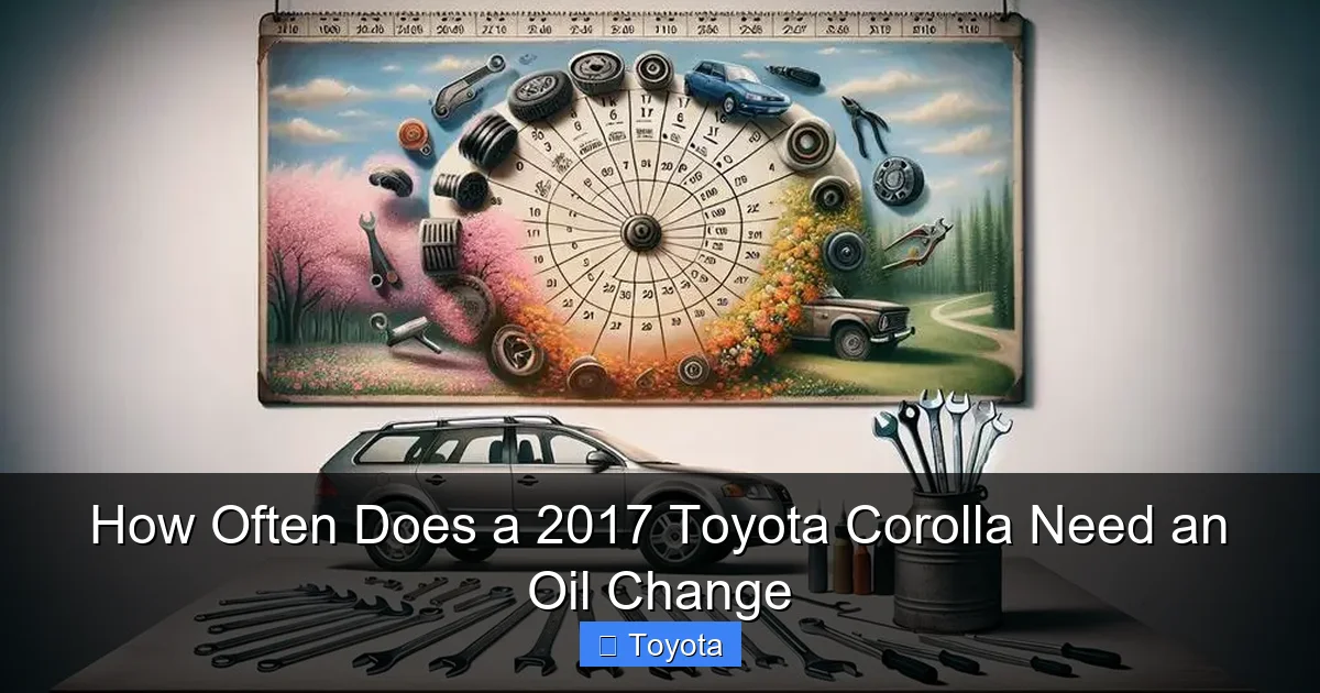 How Often Does a 2017 Toyota Corolla Need an Oil Change