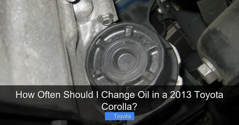 How Often Should I Change Oil in a 2013 Toyota Corolla?
