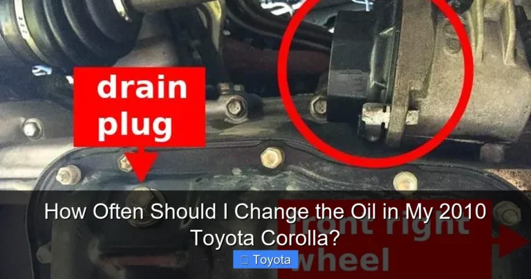 How Often Should I Change the Oil in My 2010 Toyota Corolla?
