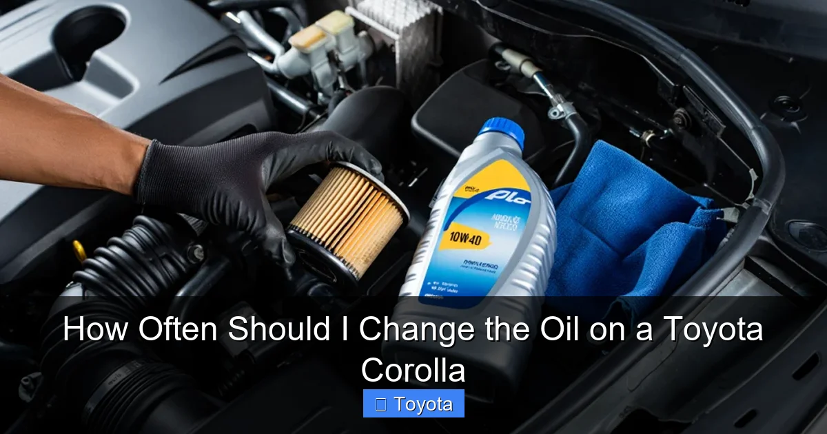 How Often Should I Change the Oil on a Toyota Corolla