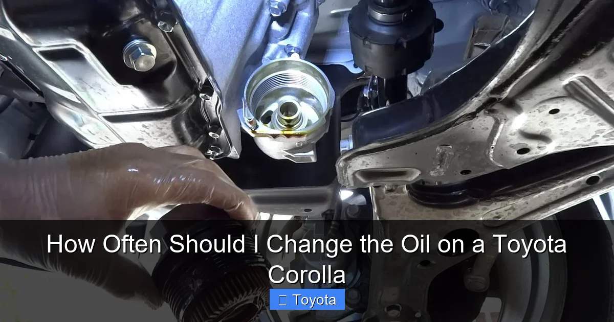 How Often Should I Change the Oil on a Toyota Corolla