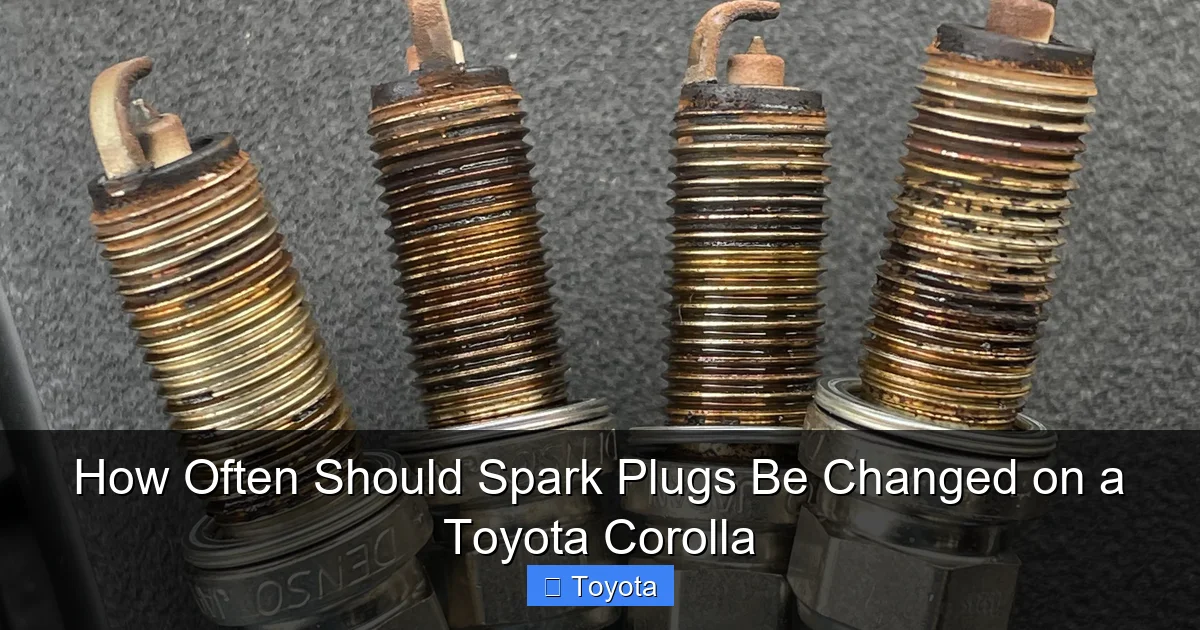 How Often Should Spark Plugs Be Changed on a Toyota Corolla
