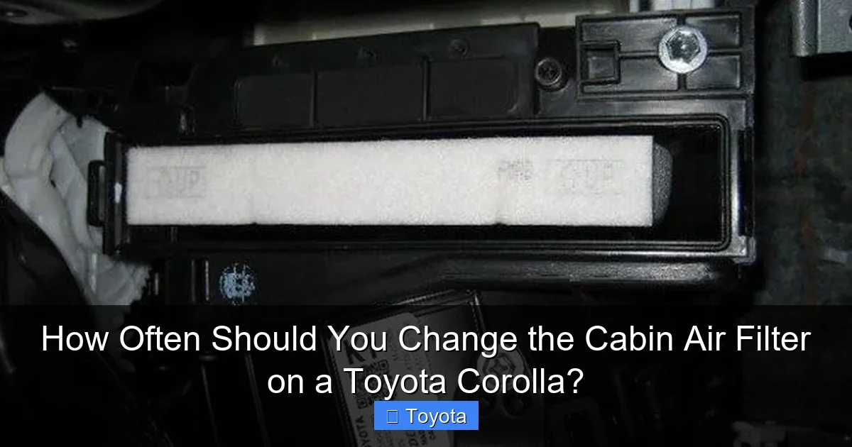 How Often Should You Change the Cabin Air Filter on a Toyota Corolla?
