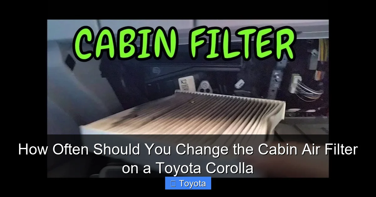 How Often Should You Change the Cabin Air Filter on a Toyota Corolla