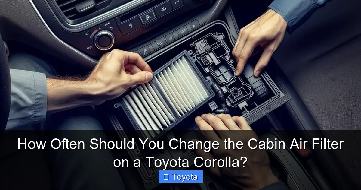 How Often Should You Change the Cabin Air Filter on a Toyota Corolla?