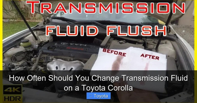How Often Should You Change Transmission Fluid on a Toyota Corolla