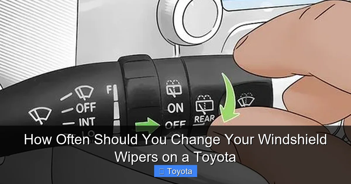 How Often Should You Change Your Windshield Wipers on a Toyota
