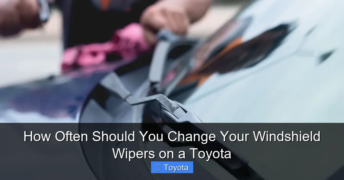 How Often Should You Change Your Windshield Wipers on a Toyota