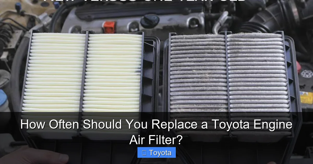 How Often Should You Replace a Toyota Engine Air Filter?