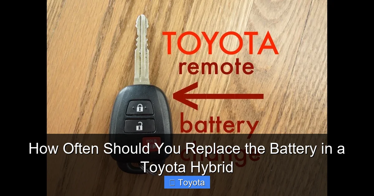 How Often Should You Replace the Battery in a Toyota Hybrid