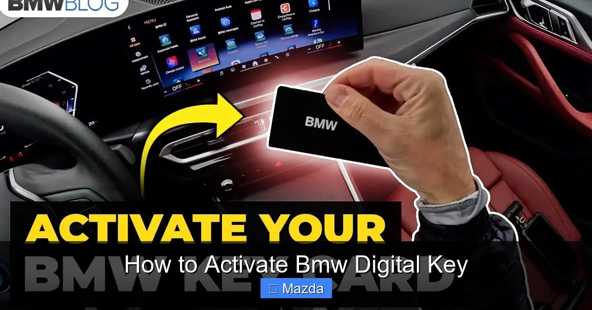 How to Activate Bmw Digital Key