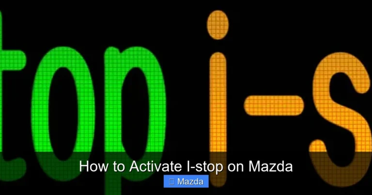 How to Activate I-stop on Mazda