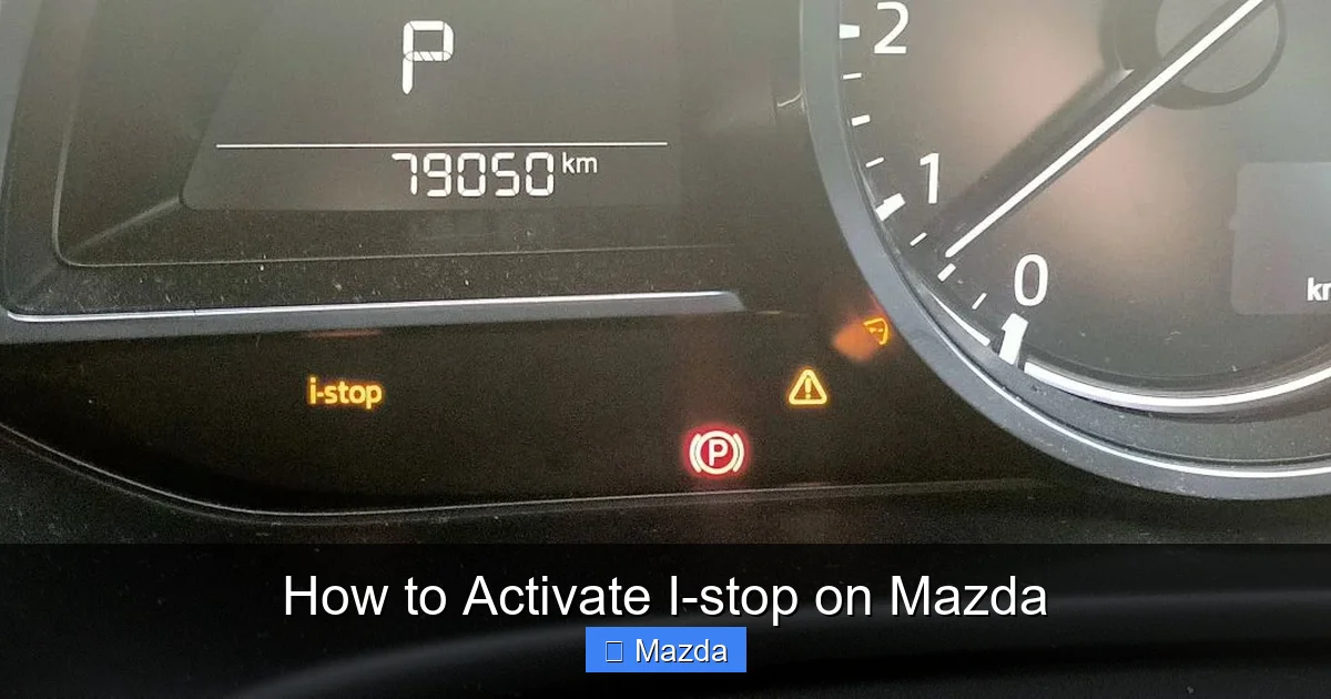 How to Activate I-stop on Mazda