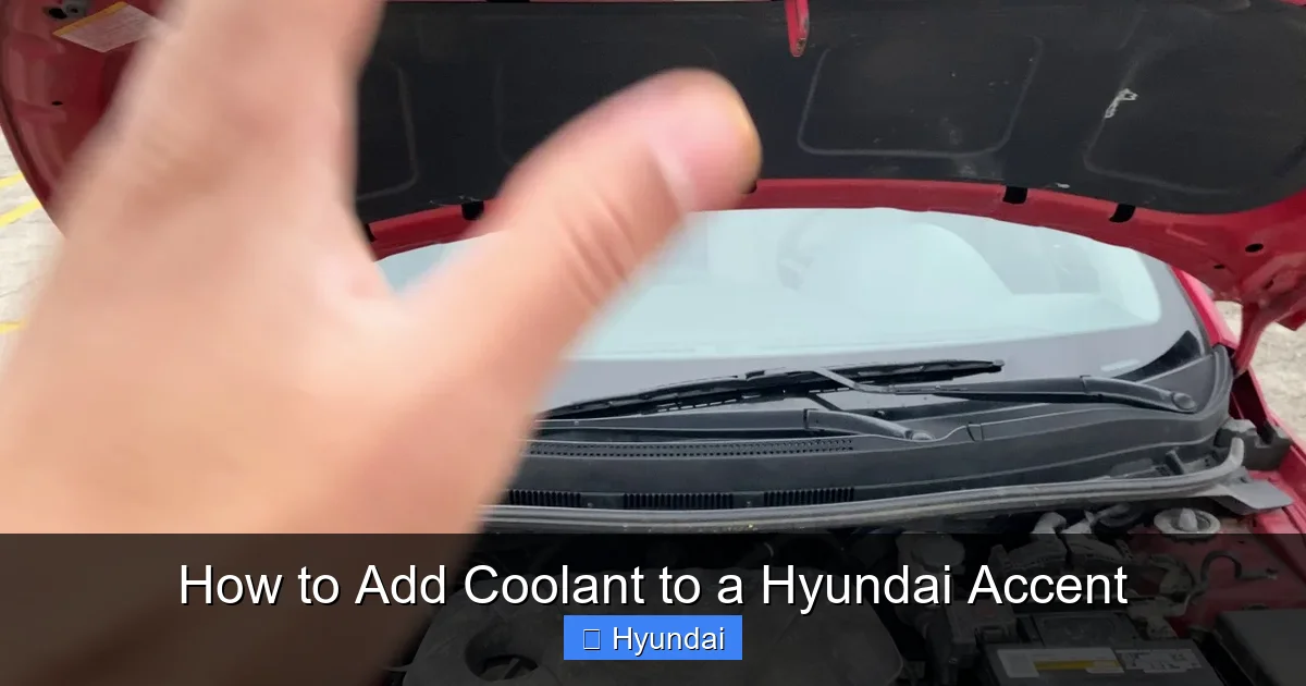 How to Add Coolant to a Hyundai Accent
