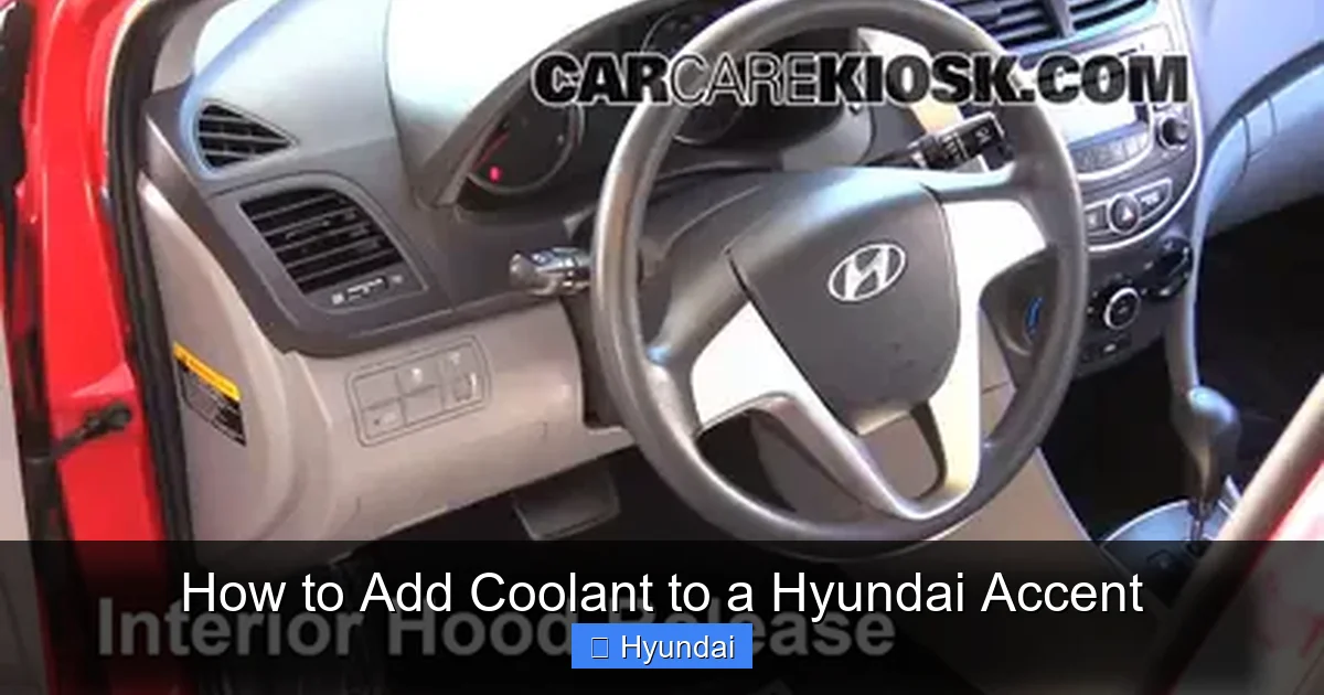 How to Add Coolant to a Hyundai Accent