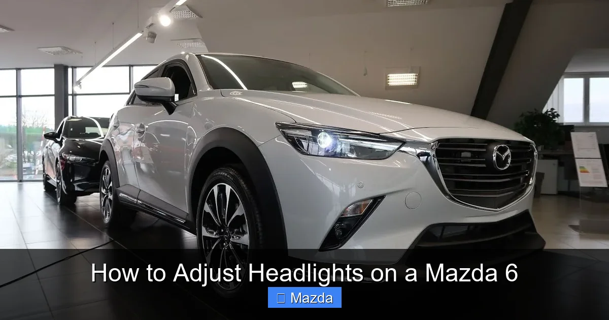 How to Adjust Headlights on a Mazda 6